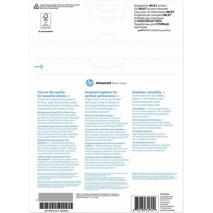 HP Q5456A Advanced Photo Paper A4 250g 25 Blatt – Bild 4