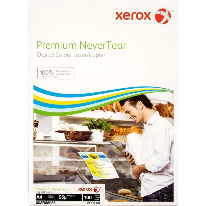 Xerox™ Xerox Wasserfestes-Papier 003R98056, Premium, Never Tear, A4, 95my, 125g/qm, 100 Blatt, Weiß