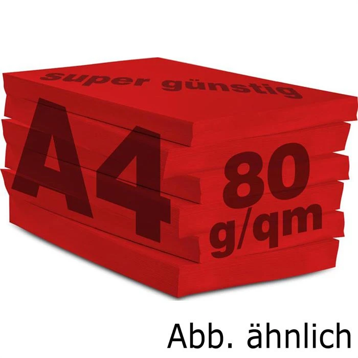 Inapa Tecno Colors, 2100019176, Kopierpapier, A4, 80g/qm, Intensivrot, 100 Blatt – Bild 2