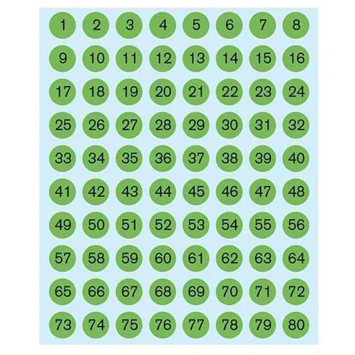 Herma 4129 Zahlen 8mm Durchmesser Schwarz 1-160 – Bild 4