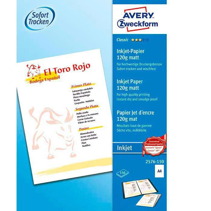 Avery Zweckform 2576-150 Classic Inkjet Papier A4