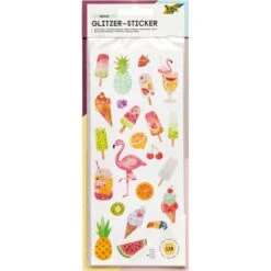 Folia Sticker 1414 Glitzer-Sticker, Verschiedene Motive, Ca. 125 Aufkleber
