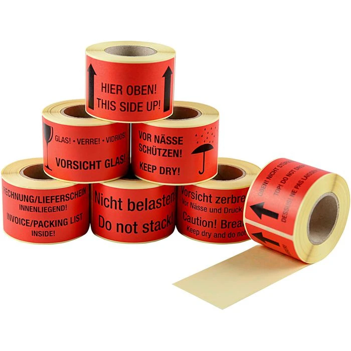 Eichner Hinweisetiketten Rechnung/Lieferschein, 50x100mm, Selbstklebend, Auf Rolle, 250 Stück – Bild 4