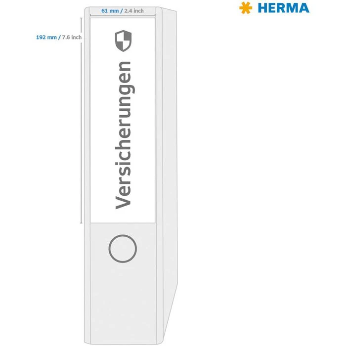 Herma Rückenschilder 10740, Special Recycling Weiß, 61 X 192mm, Selbstklebend, 320 Stück – Bild 2