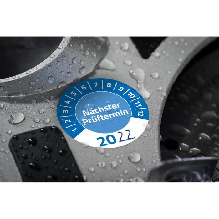 Zweckform Prüfplaketten 7906, Nächster Prüftermin, 20XX Blau, Ø 30mm, Aus Vinyl, 80 Stück Individuell – Bild 4