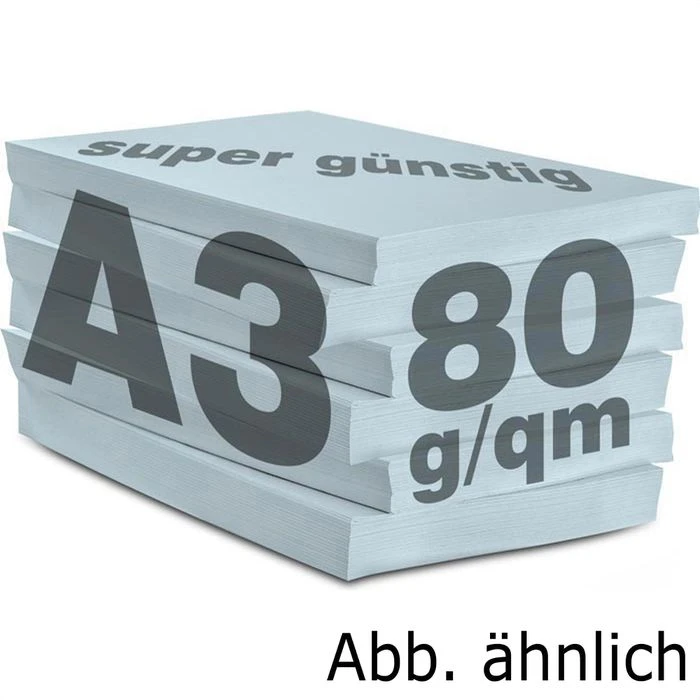 Clairefontaine Kopierpapier Evercolor 30006C, A3, Recycling, 80g/qm, Hellblau, 500 Blatt – Bild 2