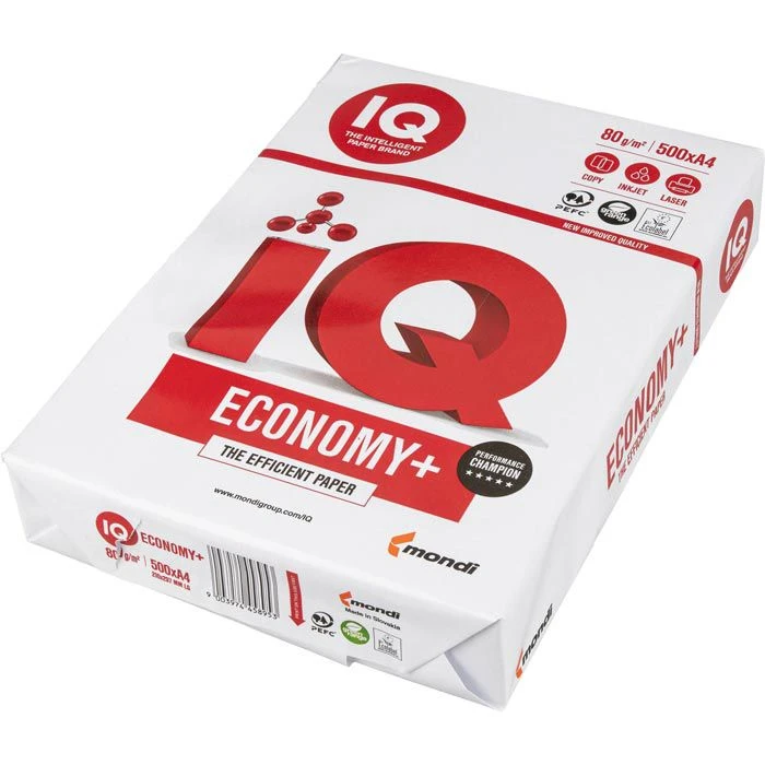 Mondi Kopierpapier IQ Economy +, A4, 80g/qm, Hochweiß, PEFC, 500 Blatt
