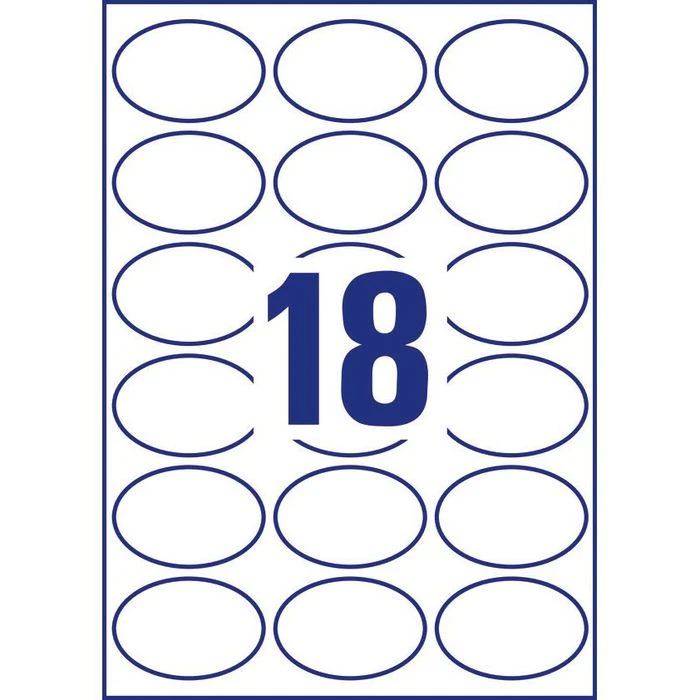 Zweckform Universaletiketten L6024REV-25, Weiß, 63,5 X 42,3mm Oval, Ablösbar, 25 Blatt, 450 Stück – Bild 6