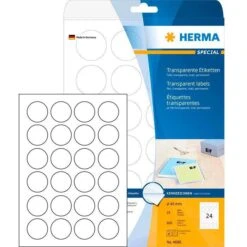 Herma 4686 Transparente Etiketten 40mm 25 Blatt