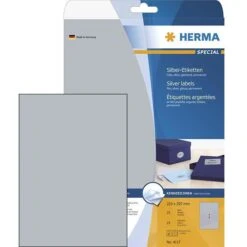 Herma 4117 Silber-Etiketten 210x297mm Wetterfest