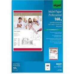 Sigel Inkjet-Papier IP 383 Professional, A3, 160g/qm, Matt, Einseitig Bedruckbar, 100 Blatt