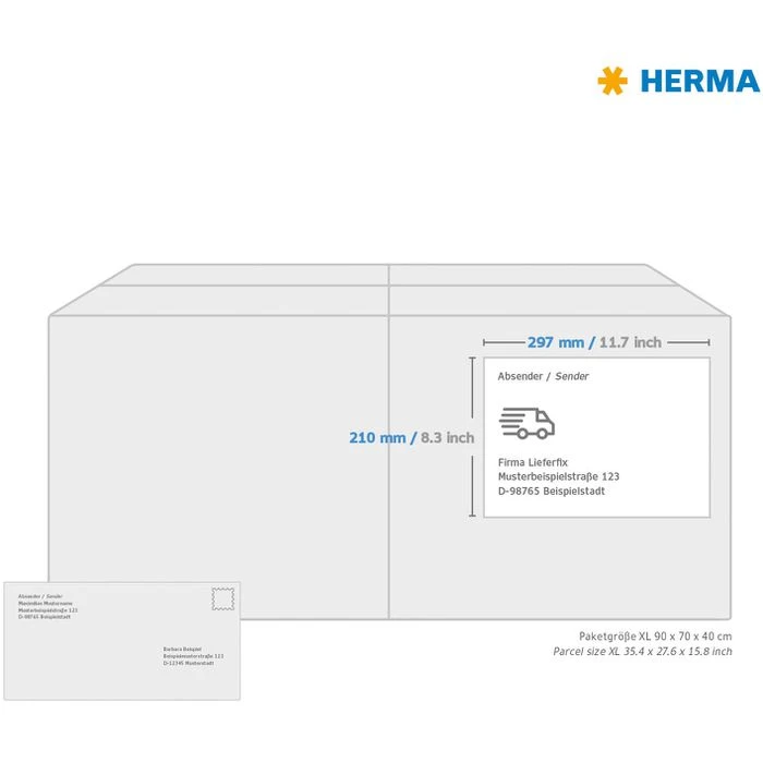 Herma Folienetiketten 10775-2 Special, Weiß Matt, 210 X 297 Mm, Wetterfest, 80 Blatt, 80 Stück – Bild 4