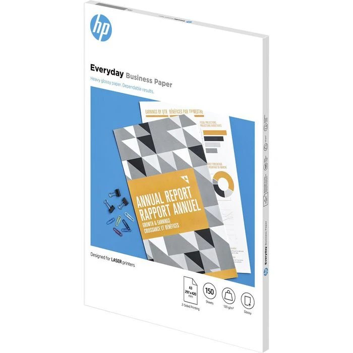 HP Farblaserpapier 7MV81A, Everyday Business, Paper, A3, 120g/qm, Glänzend, Hochweiß, 150 Blatt – Bild 5
