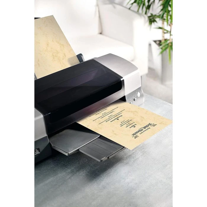 Sigel Motivpapier T1081, Marmorpapier, A4, 90 G/m², 250 Blatt, Beige – Bild 3