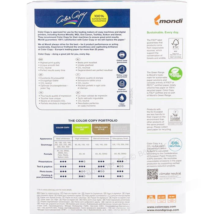 Mondi Color Copy 100g A3 500 Blatt Farblaserpapier – Bild 2