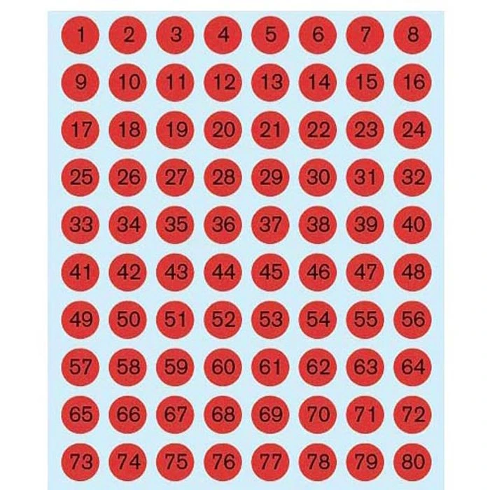 Herma 4129 Zahlen 8mm Durchmesser Schwarz 1-160 – Bild 2