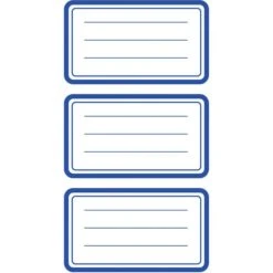 Zweckform Buchetiketten 59286 Z-Design, Liniert, 67 X 35mm, Mit Blauem Rand, 9 Etiketten