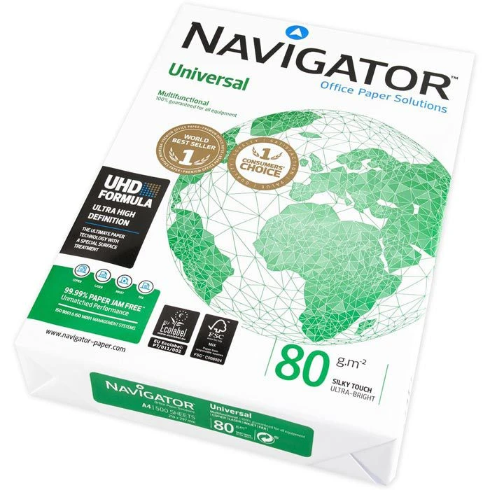Navigator Universal Papier, 80g, A4, 500 Blatt, Weiß