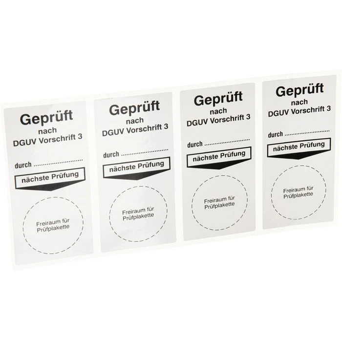 Böttcher-AG Grundplaketten GP9 DGUV Vo 3, 40 X 80mm, Für 30mm Prüfplaketten, 100 Stück – Bild 2