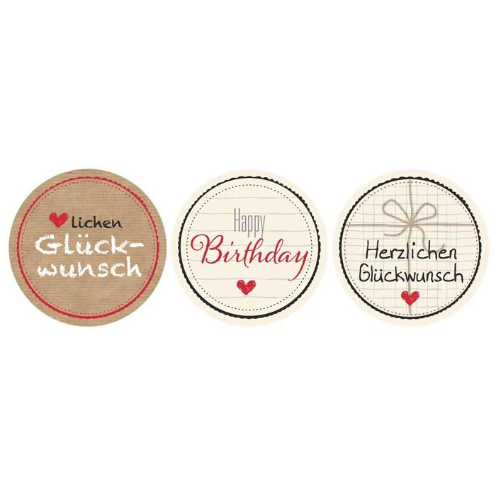 Zweckform Sticker 56814 Z-Design Deko-Sticker, Herzlichen Glückwunsch, Auf Rolle, 50 Aufkleber – Bild 3