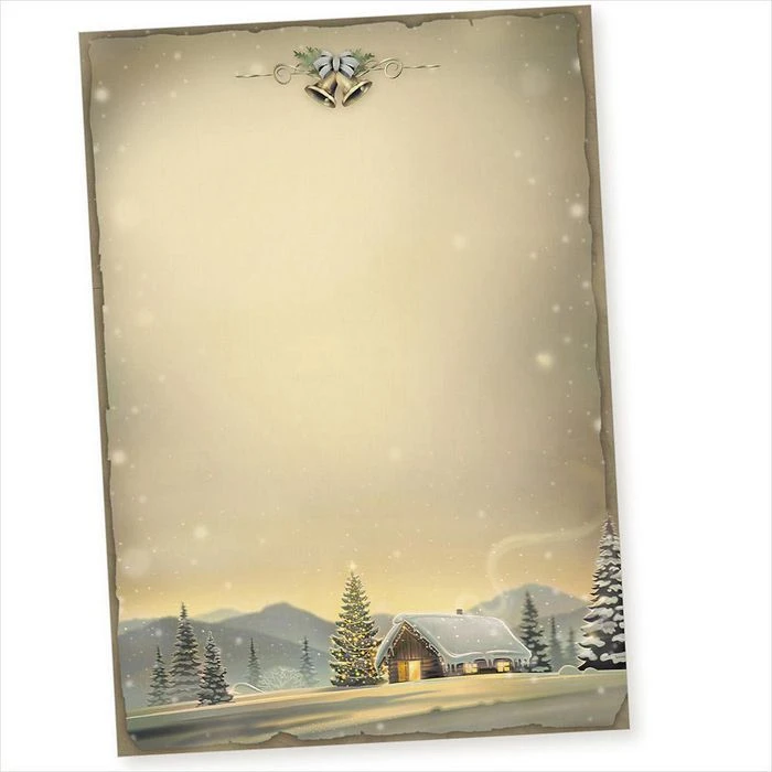 Tatmotive Weihnachtsbriefpapier Glöcknerhütte, Set, A4, 90g/m², 100 Blatt + 100 Umschläge – Bild 5