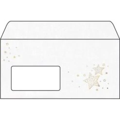 Sigel Weihnachtsumschläge DU045, DIN Lang, Golden Glow, Mit Fenster, 50 Stßck