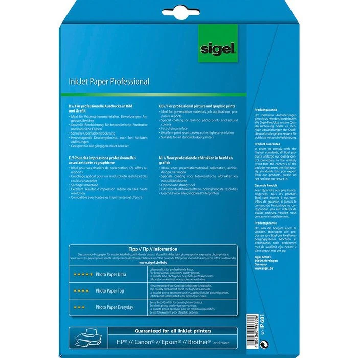 Sigel IP 681 Inkjet Paper Professional A4 200g – Bild 2