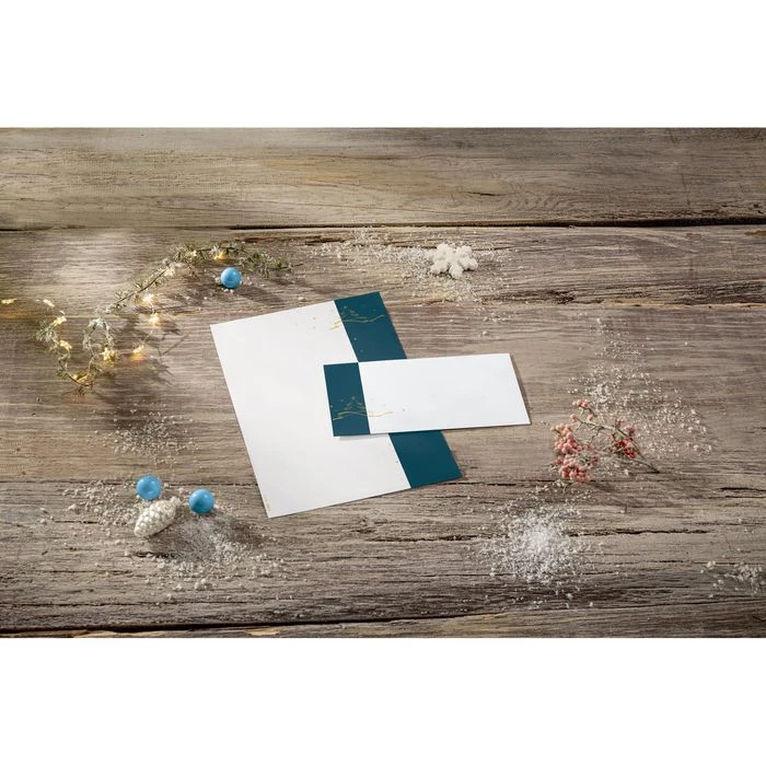 Sigel Weihnachtsumschläge DU254, DIN Lang, Christmas Tree Petrol, 50 Stück – Bild 2