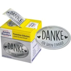 Zweckform Sticker 3844 Promotion, Danke Für Ihren Einkauf, Auf Rolle, 200 Aufkleber