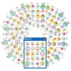 Zweckform Bewertungspunkte Motivation, Bunt, Ø 15 Mm, Tiergesicht Und Spruch, 240 Stück