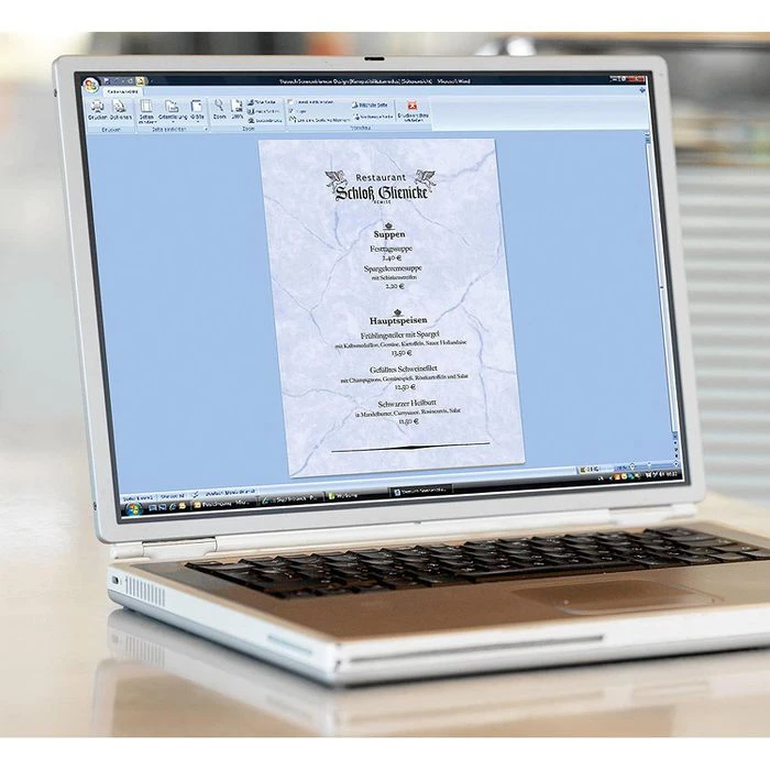 Sigel Motivpapier DP639, Granit Blau, A4, Strukturpapier, 90 G/m², 100 Blatt – Bild 3