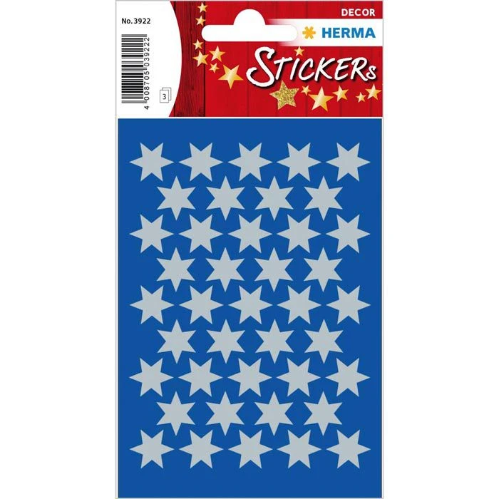 Herma Sticker Decor, 3922, Sterne Silber, 6 Zackig, Ø 14 Mm, 123 Aufkleber 1 Herma Sticker Decor, 3922, Sterne Silber, 6 Zackig, Ø 14 Mm, 123 Aufkleber