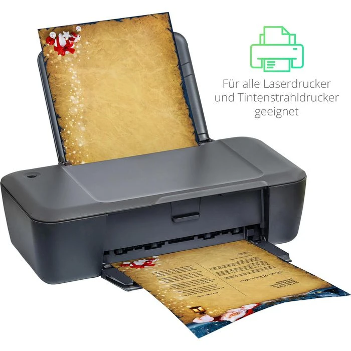 Tatmotive Weihnachtsbriefpapier Nordpol Express, Set, A4, 90g/m², 100 Blatt + 100 Umschläge – Bild 3