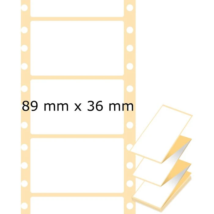 Endlosetiketten 88,9 X 35,7mm 2-bahnig Weiß – Bild 2