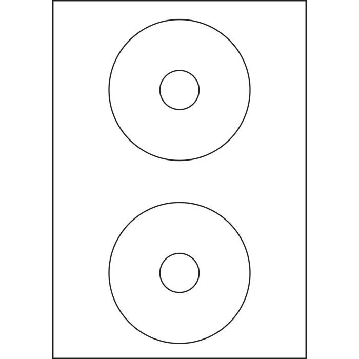 CD-Etiketten Ø 117mm Weiß 160 Stück 80 Blatt – Bild 2