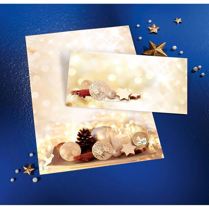 Sigel Weihnachtspapier DP926, Zimtsterne, A4, 90g/qm, 25 Blatt – Bild 4