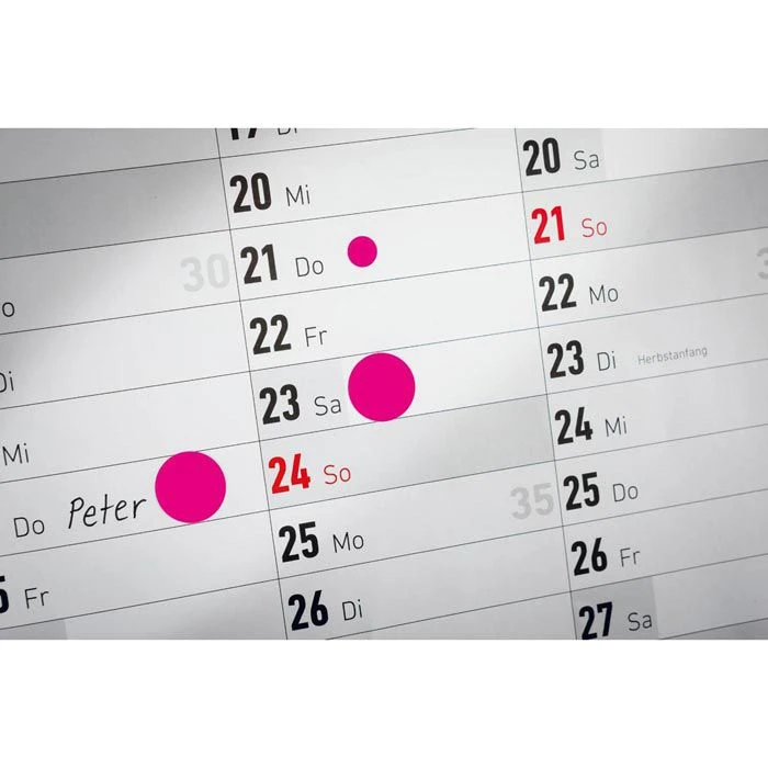 Zweckform Markierungspunkte 3854, Magenta, Ø 19 Mm, 250 Stück – Bild 3