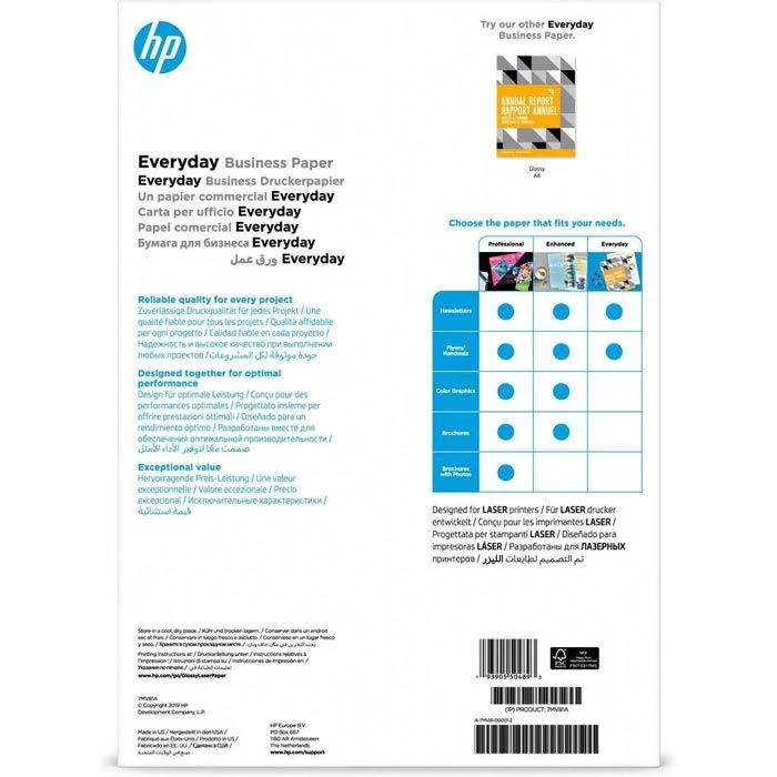 HP Farblaserpapier 7MV81A, Everyday Business, Paper, A3, 120g/qm, Glänzend, Hochweiß, 150 Blatt – Bild 2