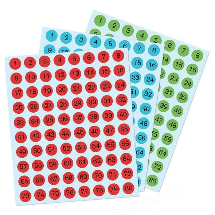 Herma 4129 Zahlen 8mm Durchmesser Schwarz 1-160