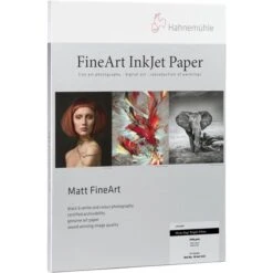 Hahnemühle Inkjet-Papier Photo Rag Bright White FineArt A4, 310 G/m², Matt, Einseitig Bedruckbar, 25 Blatt