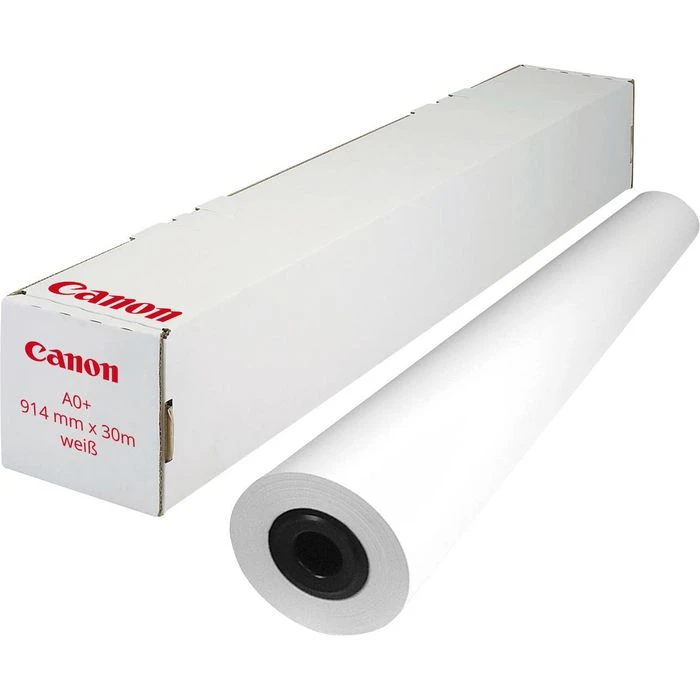 Canon® Canon Plotterpapier IJM123, A0+ 914 Mm X 30m, Weiß, 130 G/qm, Für Inkjetplotter, Color