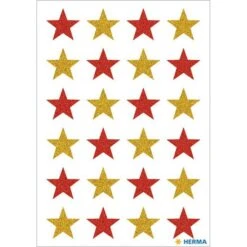 Herma Sticker Magic, 3732, Sterne Rot Und Gold, Glitzernd, 24 Aufkleber -Staedtler Geschäft f836c14132dcf0165f701f5ecc235ba8f7c029fc sticker herma magic 3732