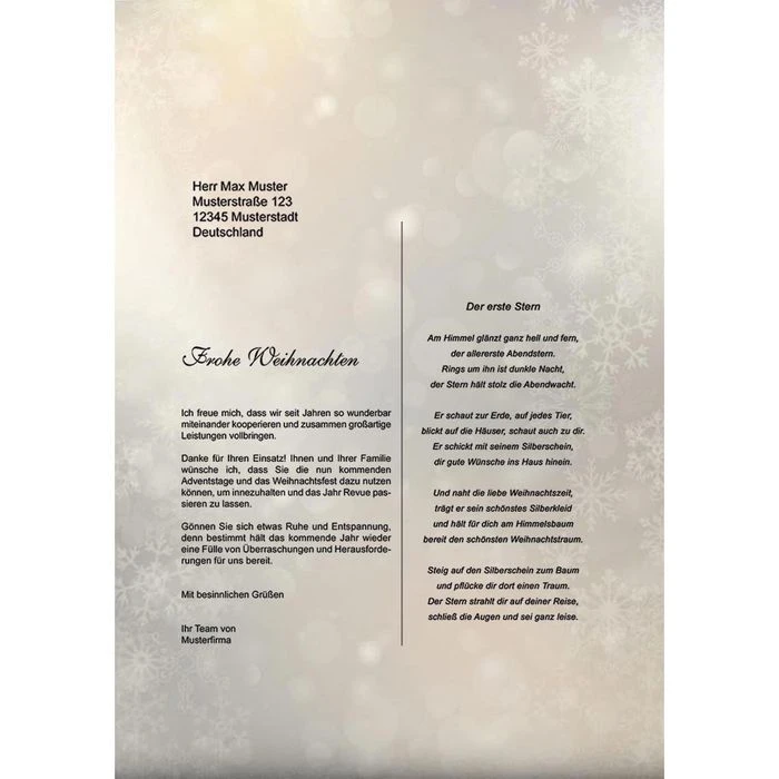 Böttcher-AG Weihnachtspapier Tanzende Flocken, A4, 100g/m², 100 Blatt – Bild 2