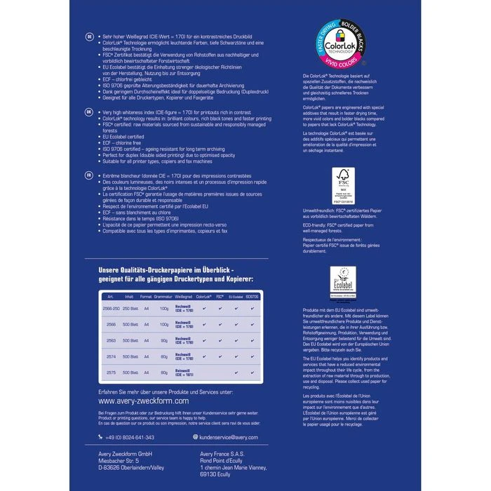 Zweckform Inkjet-Papier 2566, A4, 100g/qm, Seidenmatt, 500 Blatt – Bild 2